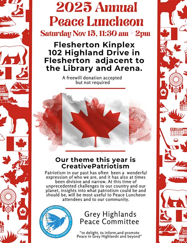 2025 Annual Peace Luncheon poster