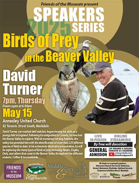 2025 Friends of the Museum Speaker Series: Birds of Prey in the Beaver Valley poster