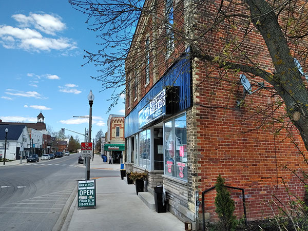 View of downtown Dundalk looking east along Main Street West