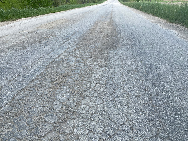 wilcox lake road showing wear