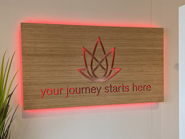 Your journey starts here sign