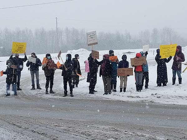 Protest against sale of former Talisman lands