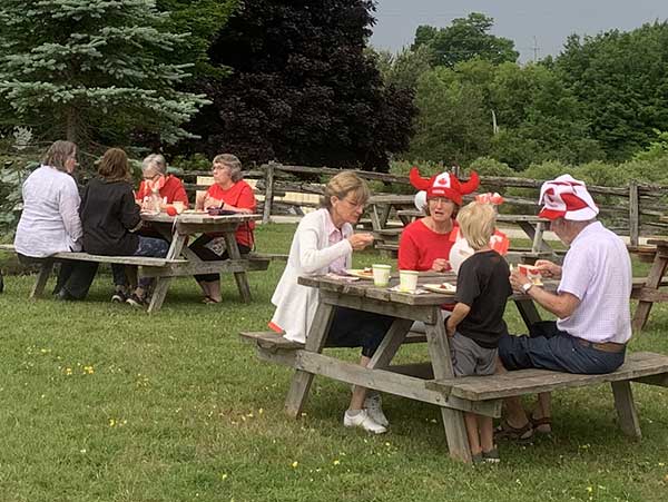 Canada Day Breakfast picnickers