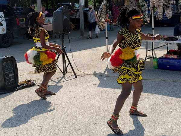 The Neema Children's Choir performing at the Flesherton and District Farmers' Market