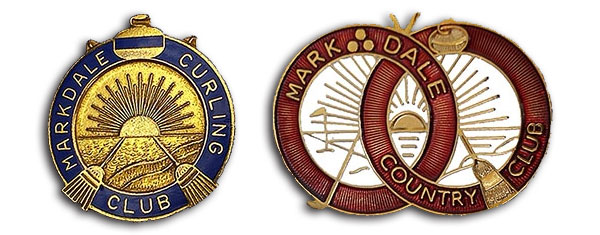 Markdale Curling Club and Golf Club pins