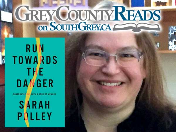 Laurel Douma with her book choice: Run Towards the Danger