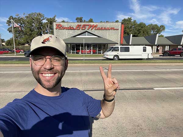 Robert Iantorno with Vixen 21TD at Route 66 Museum