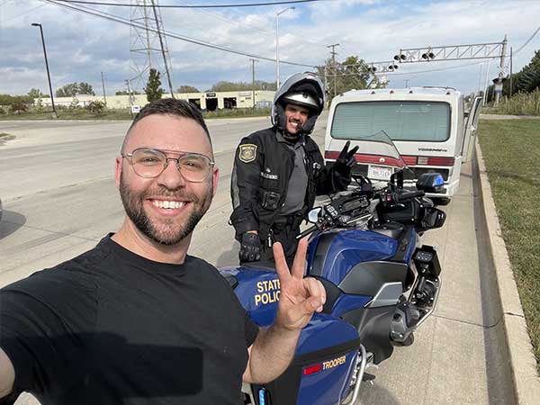Vixen 21TD, Robert Iantorno and motorcycle cop