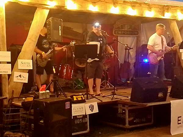 RNR playing on stage at Gold Rush