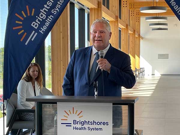 Ontario Premier Doug Ford at the Markdale Hospital grand opening