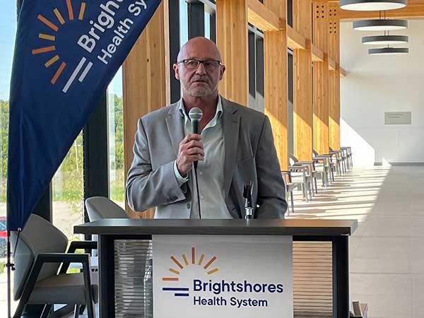 Brightshores Health System CEO Gary Sims at the Markdale Hospital grand opening