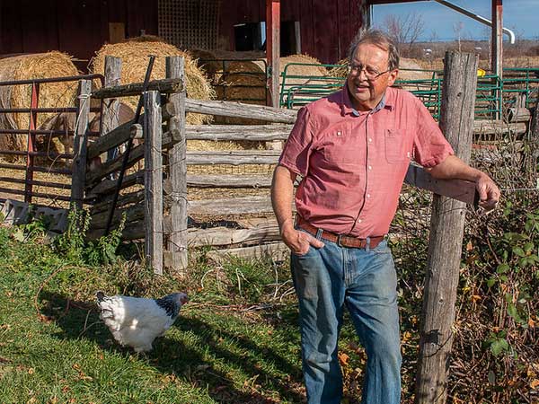 Dan Needles on the farm