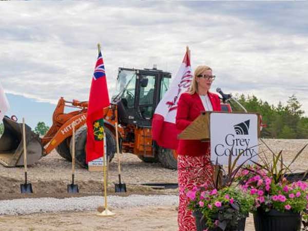 Grey County Warden Brian Milne at the Rockwood Terrace Construction Kickoff ceremony.