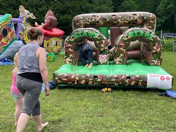 Gold Rush bouncy obstacle course