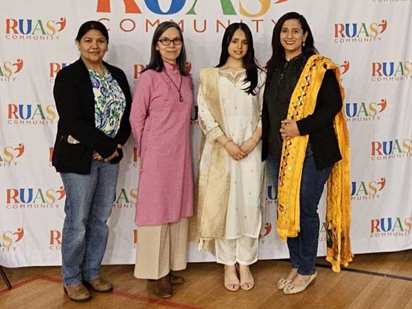YMCA Suneet Kukreja, May Ip of Grey Bruce Local Immigration Partnership, Bella-Sitara Singh Soares of RUAS Community Leadership Program, and founder Monica Singh Soares