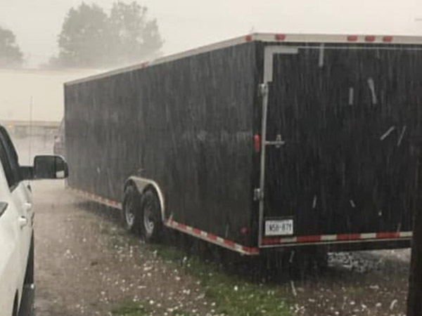 Back View of stolen trailer.