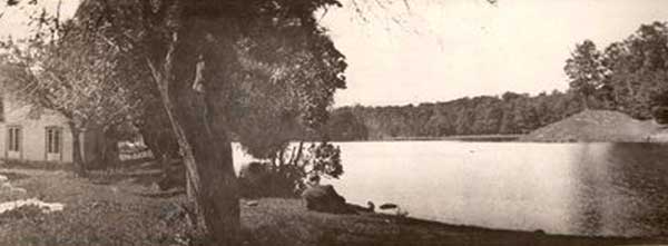 William K. Flesher's home on the bank of Flesherton Pond.