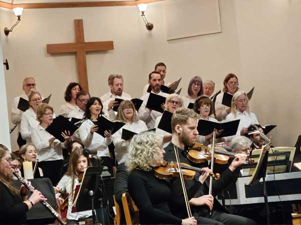 The Saugeen Bach Choir and performers at Knox United Church in Durham