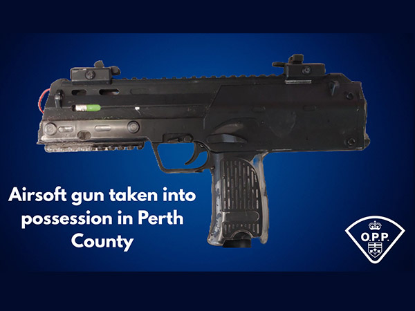 Airsoft gun taken into possession in Perth County, Ontario.