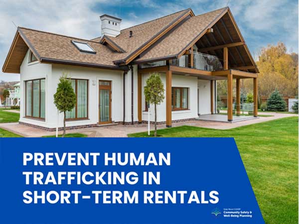 Prevent human trafficking in short term rentals