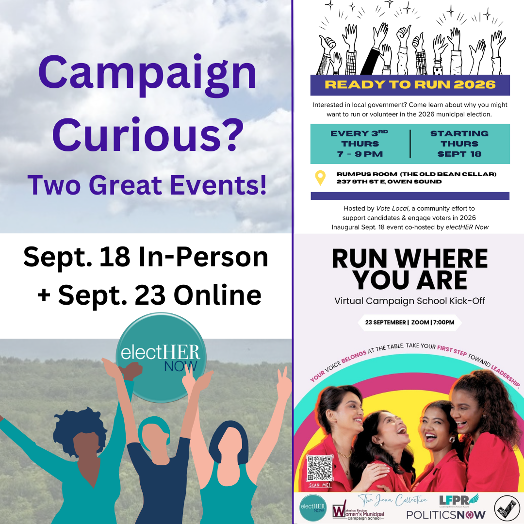 posters promoting electher events.